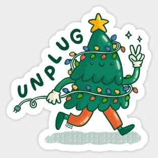 Unplug - Christmas Tree Sticker